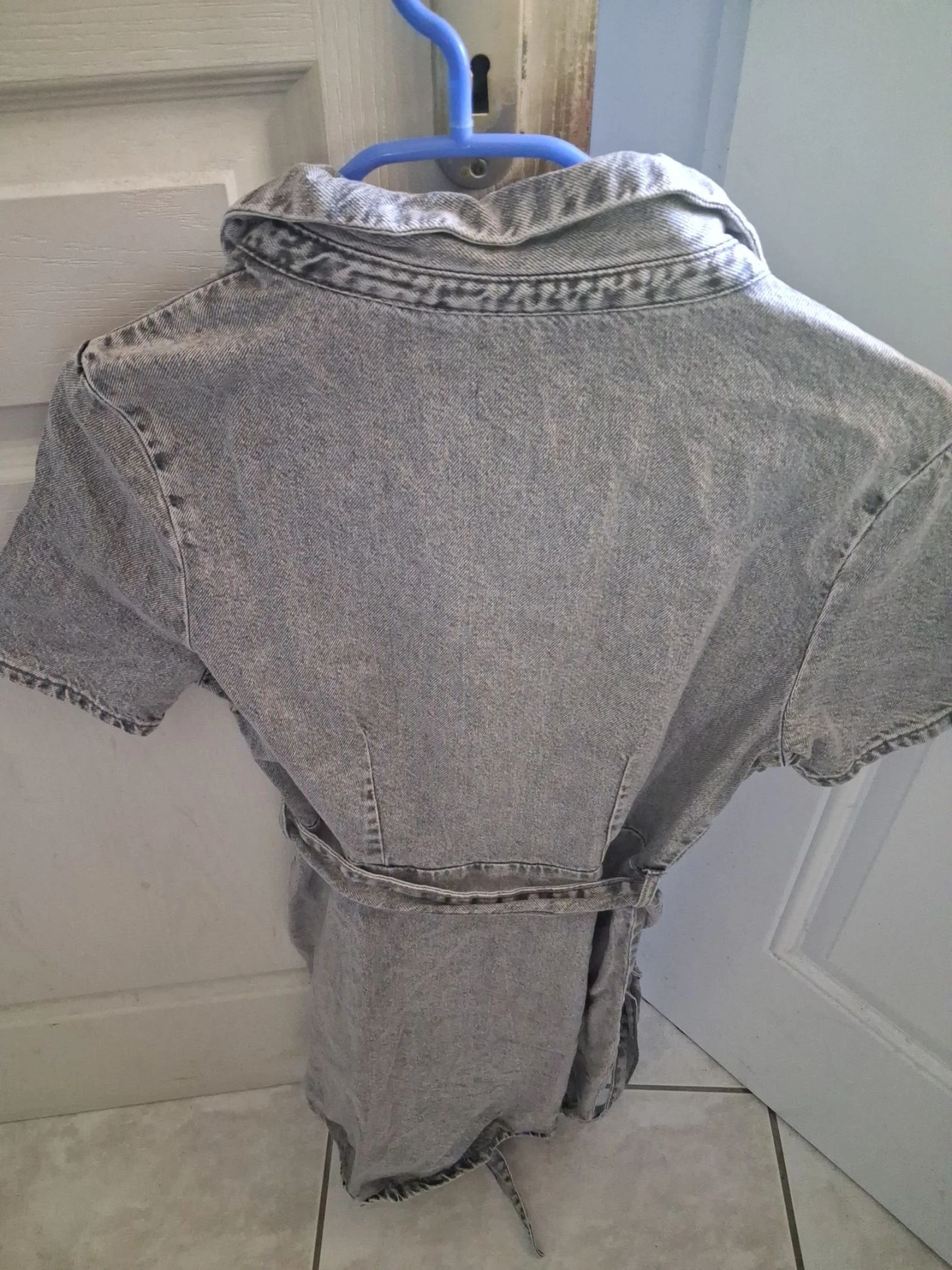 Vestido jeans manga curta – photo 4
